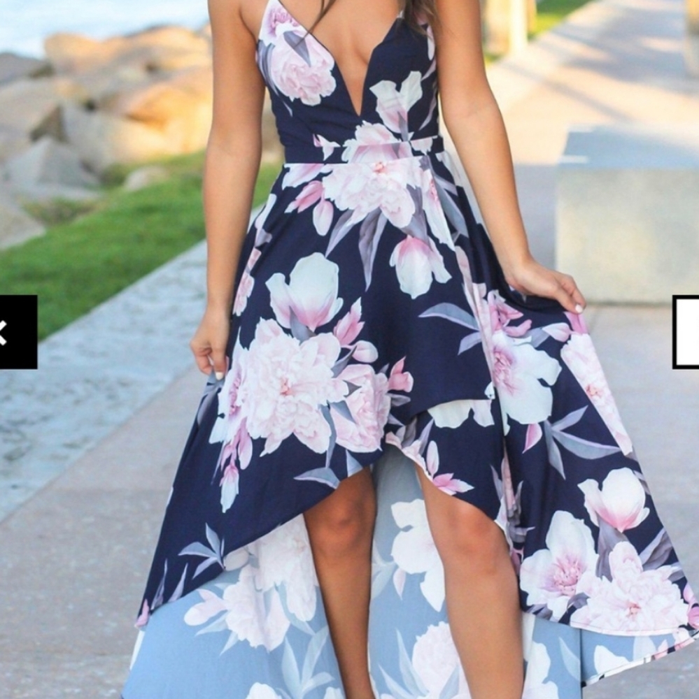 Luxxel Floral High-low Dress